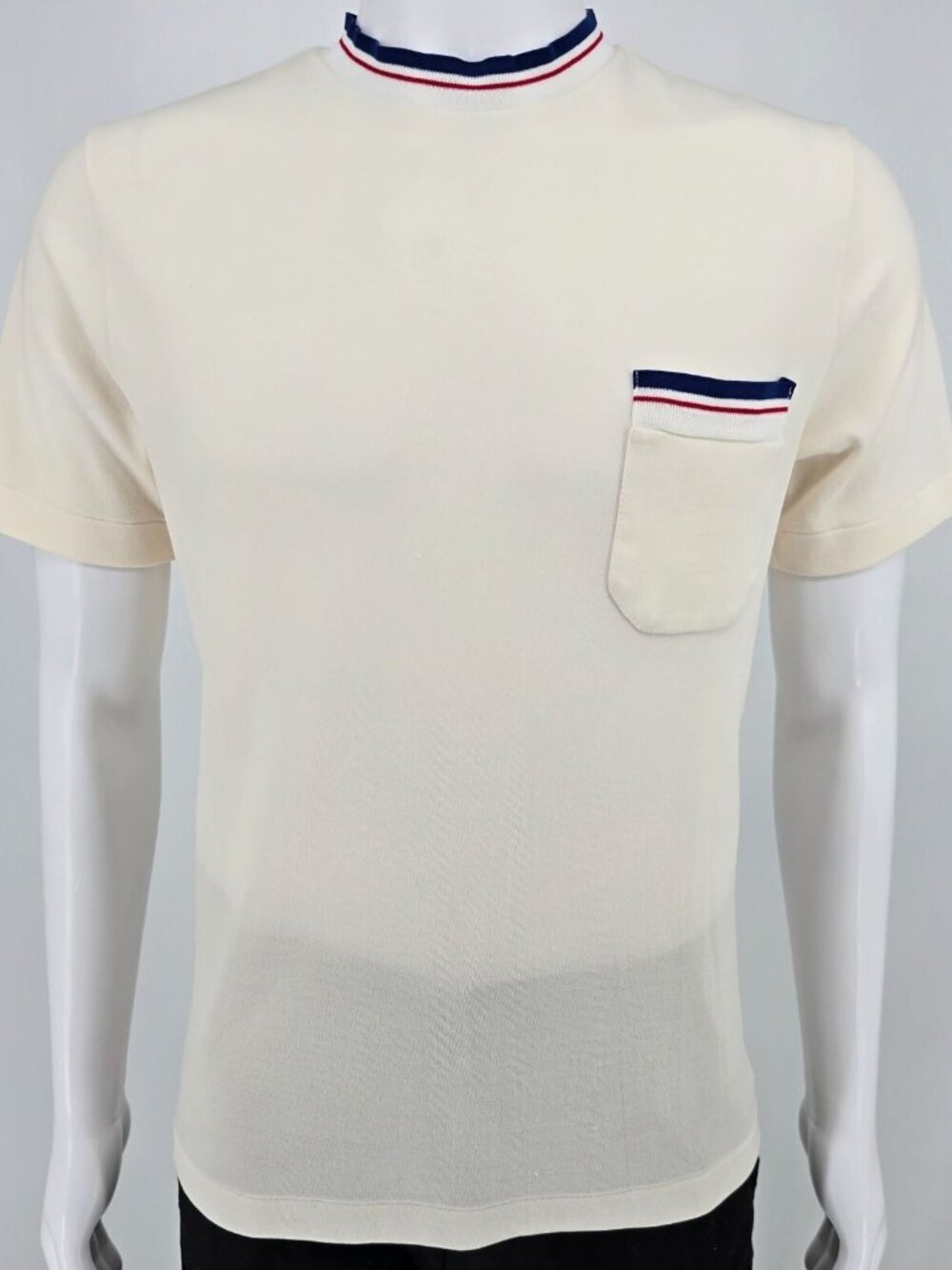 Vintage 1970s FinnTrim Sok Factories Helsinki Finland Ringer Knit T-Shirt (M)